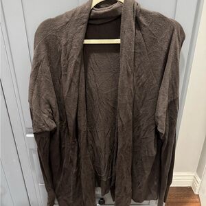 Halogen Drop Shoulder Women’s Brown Cardigan Sweater